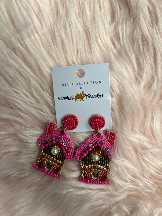 Gingerbread House Earrings
