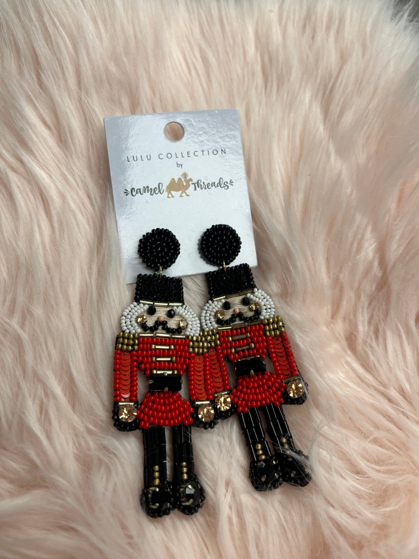 Drummer Boy Red/Black/White Earrings