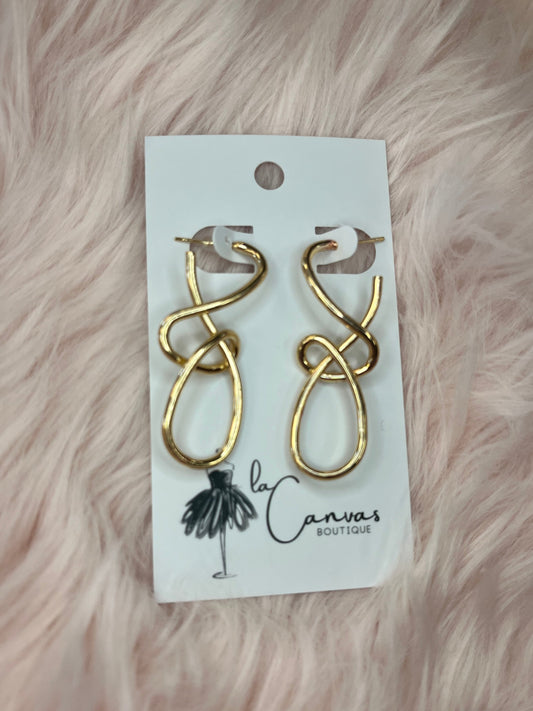 Gold Twist Earrings
