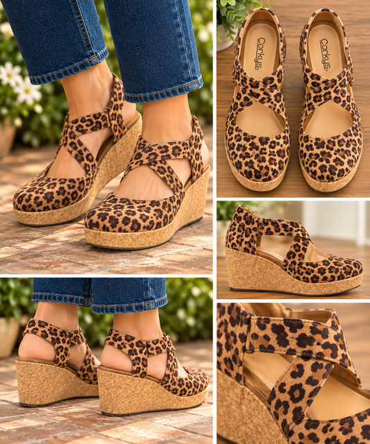 Whats the Rush Corky Wedge Leopard