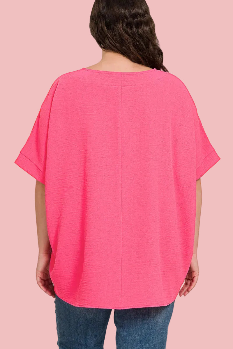 Flowing Fuchsia Top