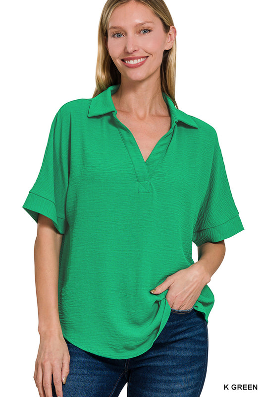 Kelly Green Easy Flow Top