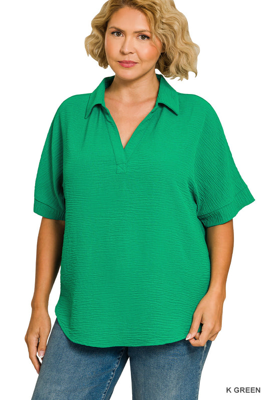 Kelly Green Easy Flow Top