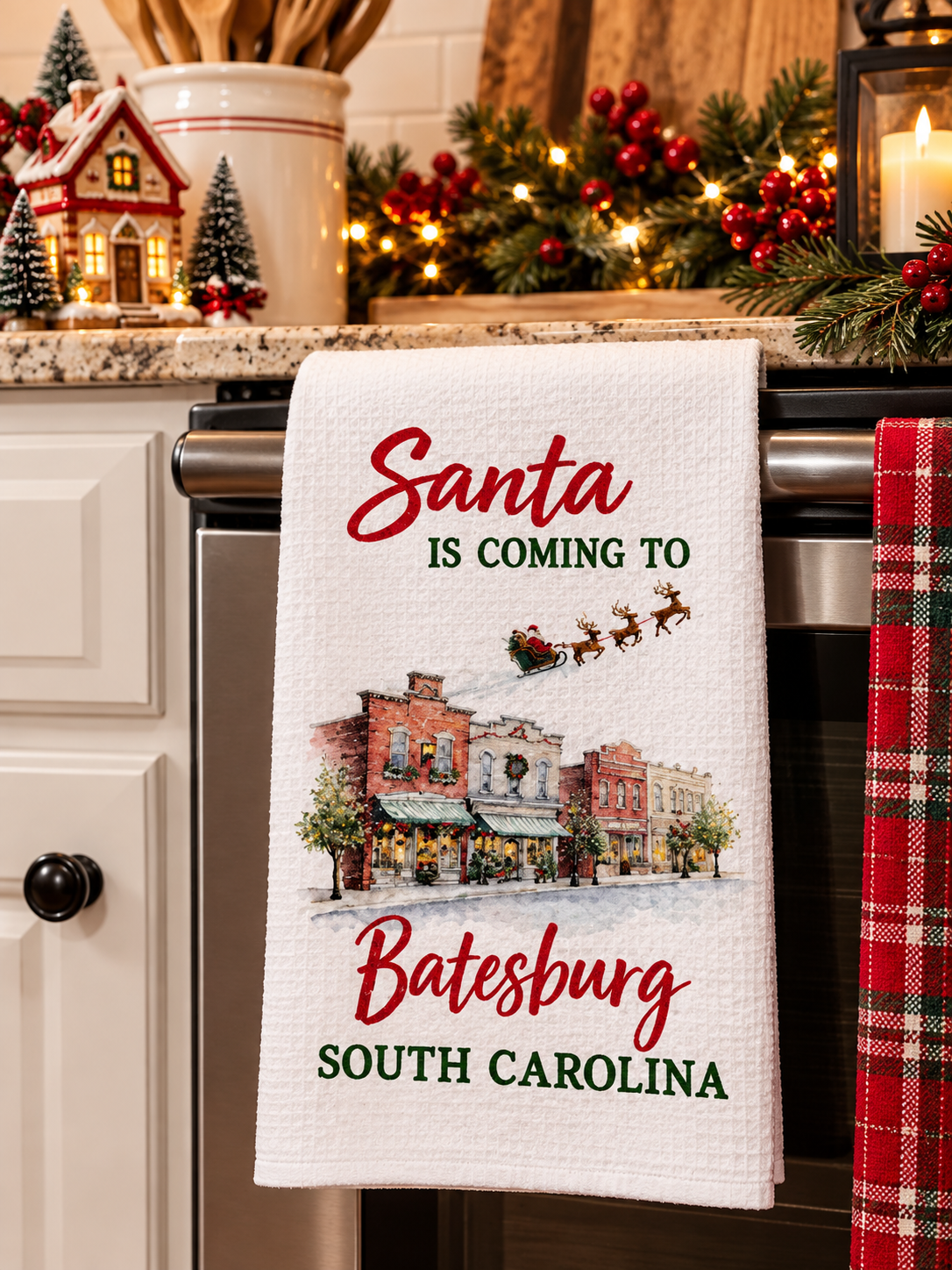 Santa is Coming to Town Batesburg Towel