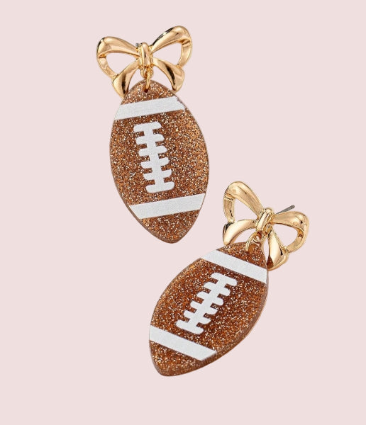 Sparkle Football Earrings