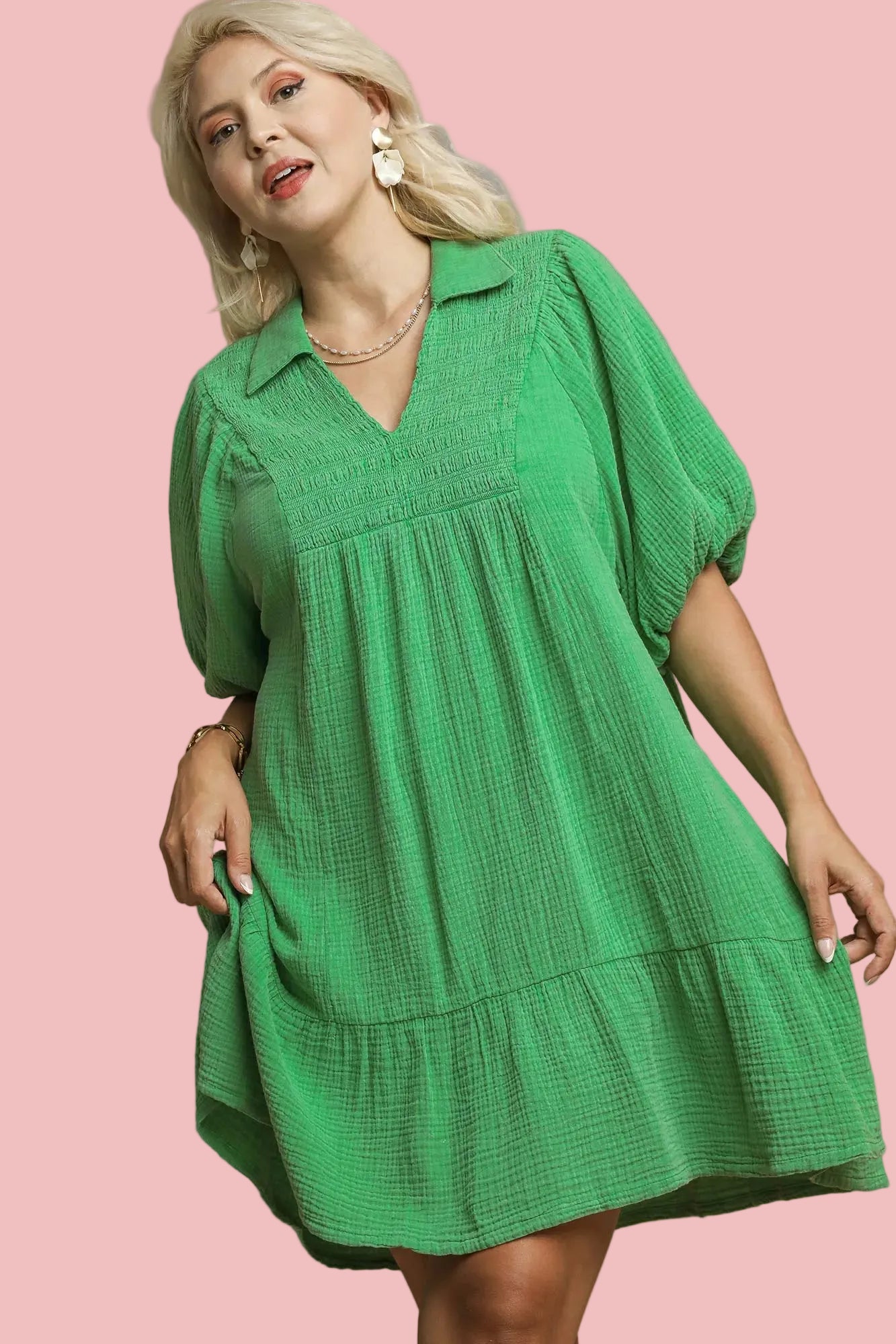 Lush Green Mineral Washed Dress