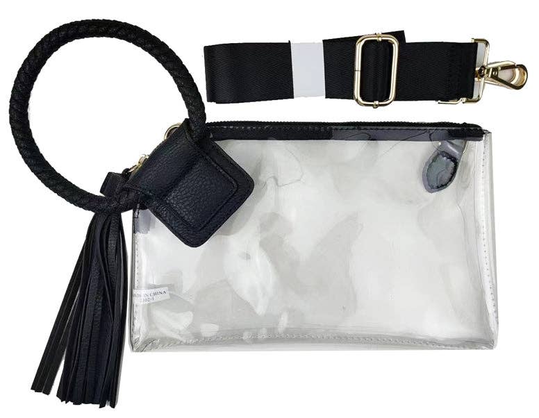 Black Clear Cuff Crossbody