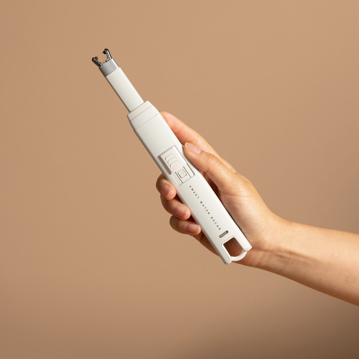 White Raffles Lighter Slate White Large Rechargeable Electric Lighter – la Canvas Boutique