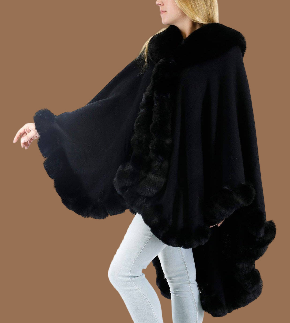 Black Fur Wrap