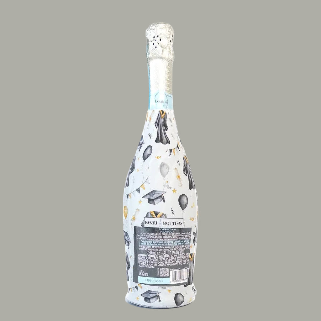 Beau Bottles Black and Gold Graduation - Prosecco Collection