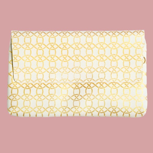 Gold Circle Catherine Clutch