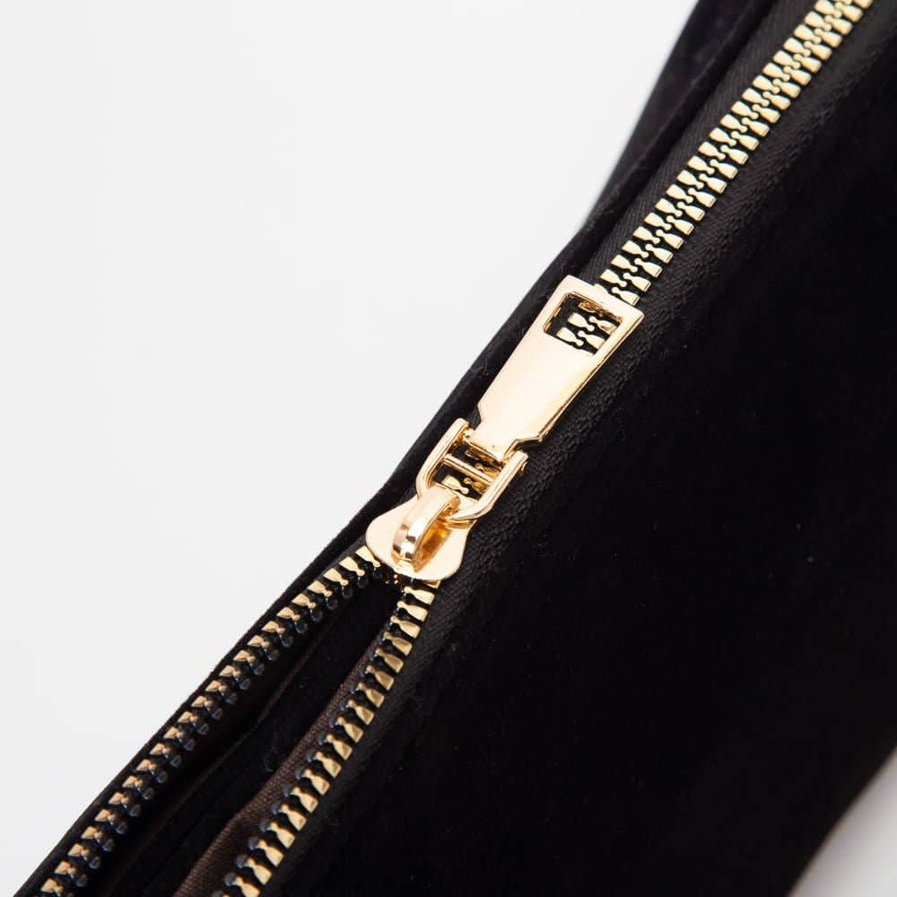 Black Faux Suede Crossbody Bag