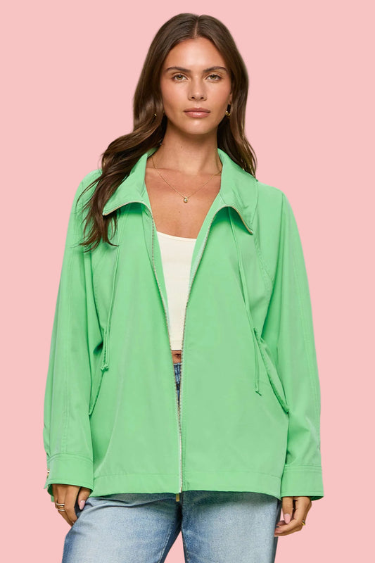 Seafoam Green Jacket w/ Hoodie