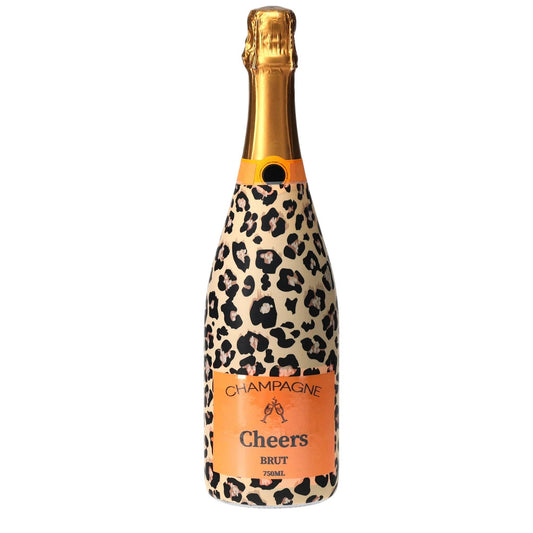 Tan Leopard Champagne Bottle Wrap