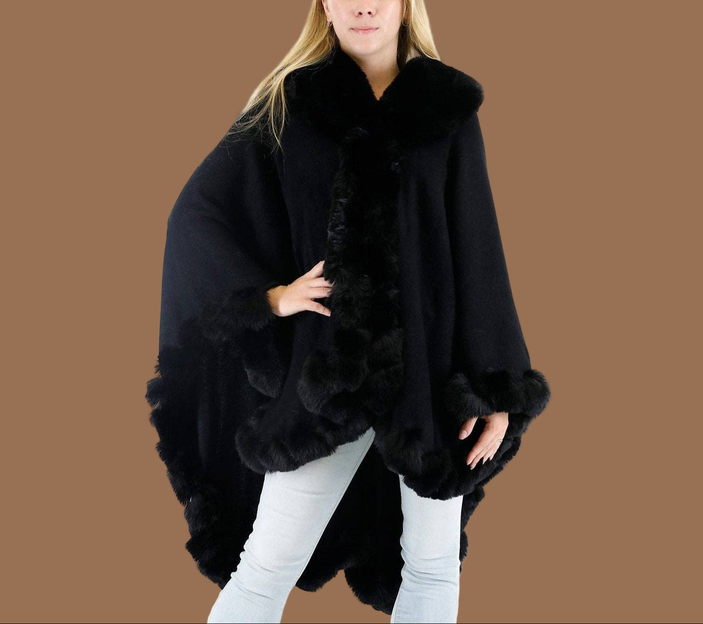 Black Fur Wrap