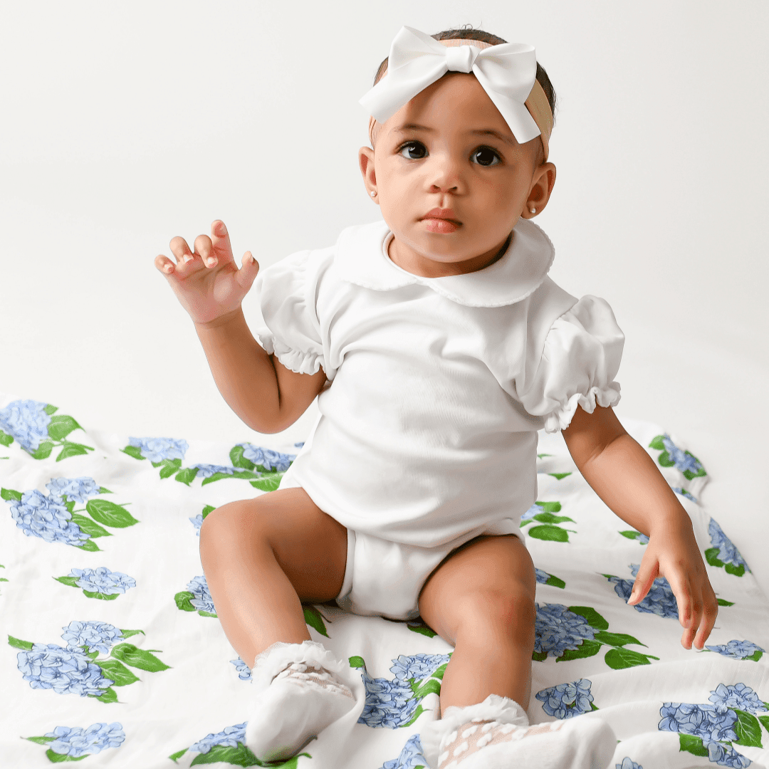 Hydrangeas Baby Muslin Swaddle Receiving Blanket Breathable and Lightweight