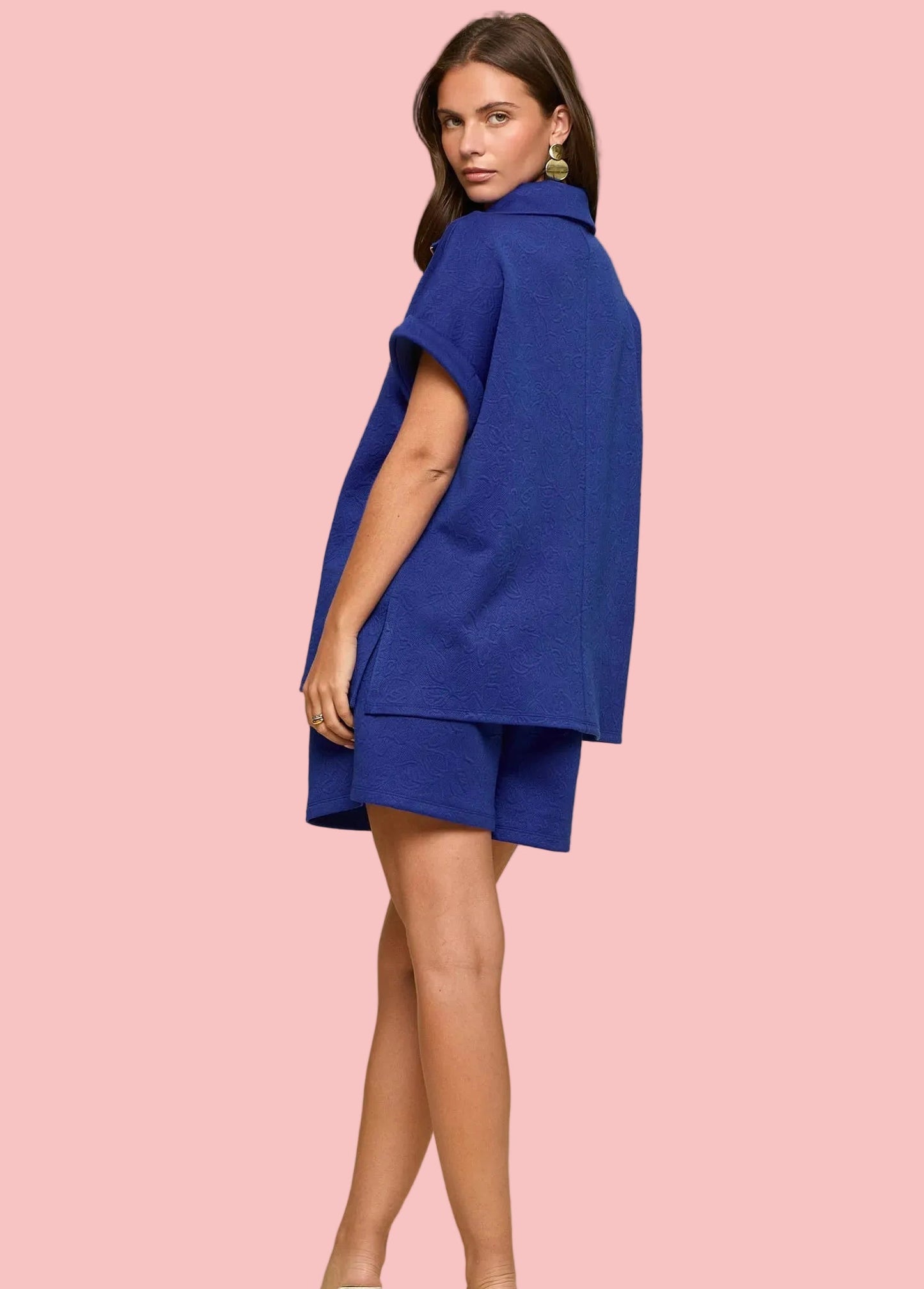Royal Blue 2-Piece Dolman Set