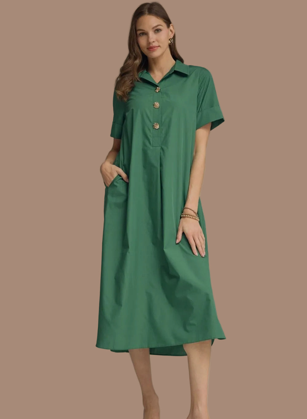 Perfect Hunter Green Midi Dress