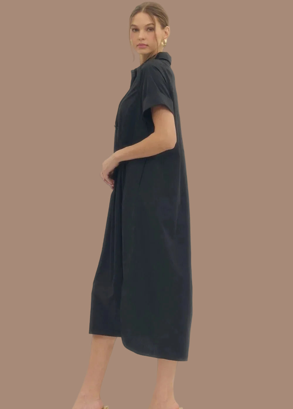 Raven Black Midi Dress