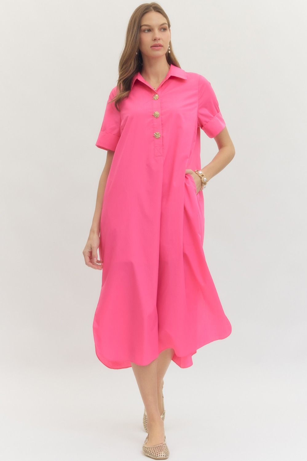 Dreamy Pink Midi Dress