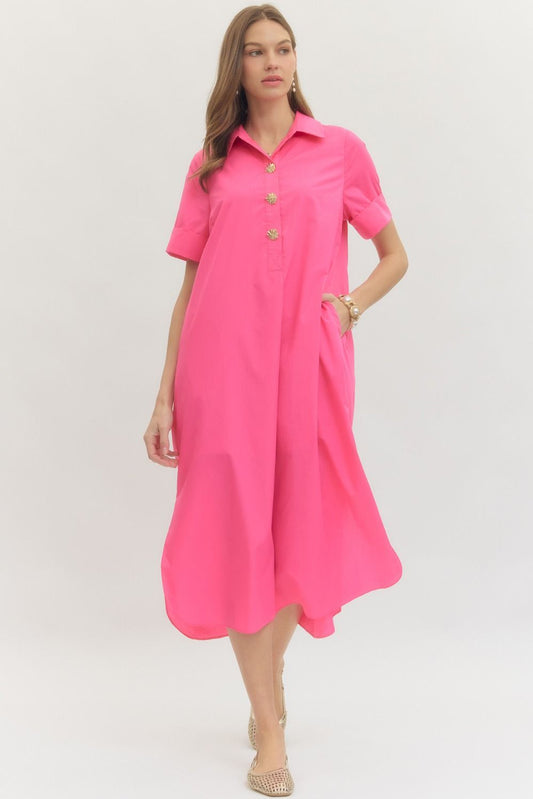 Dreamy Pink Midi Dress