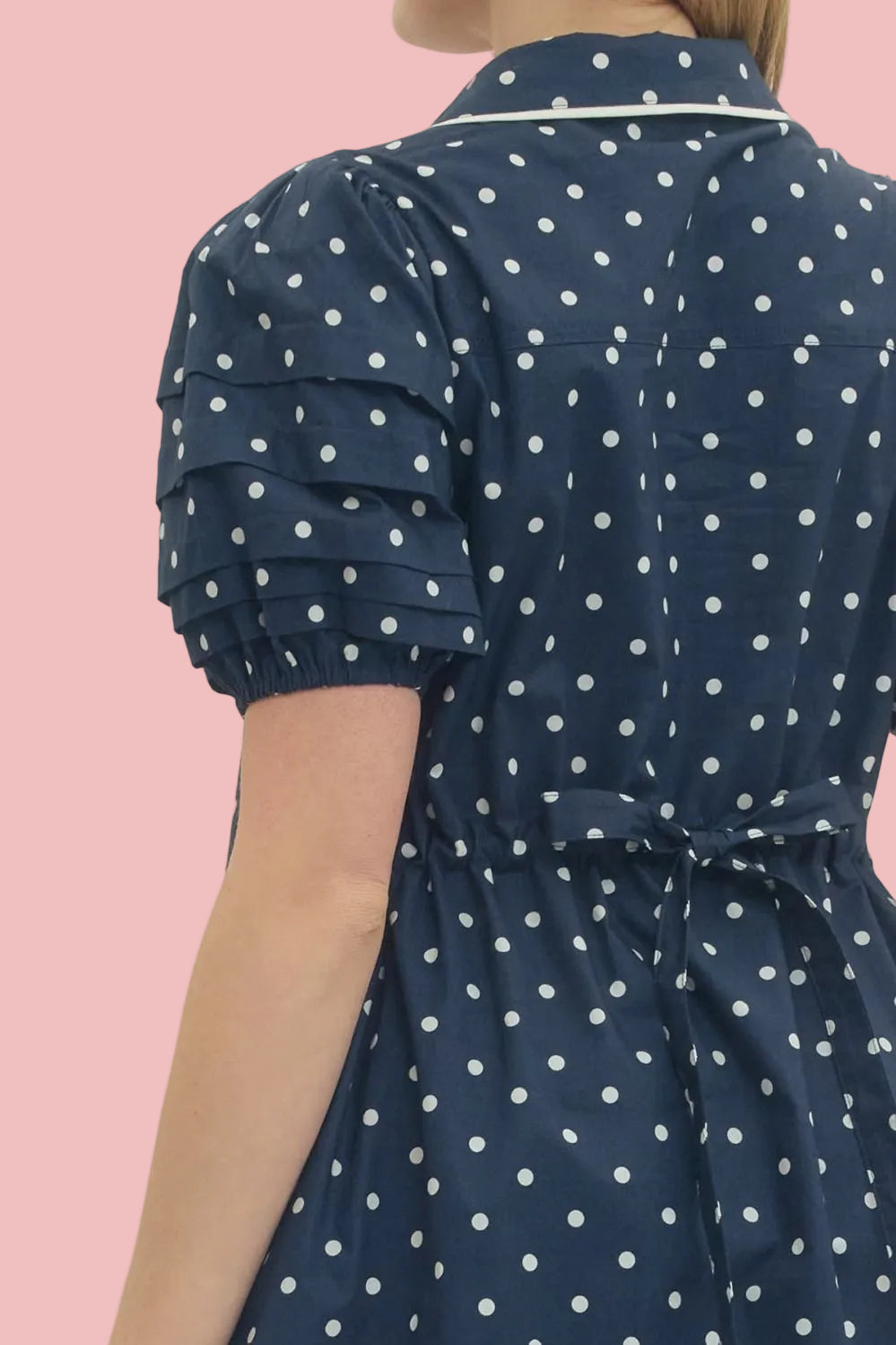 Indigo Polka Dot Dress