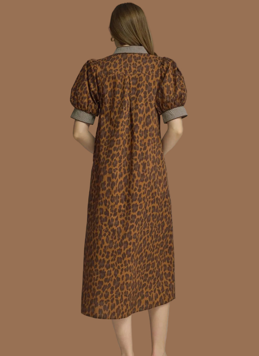 Espresso Leopard Midi Dress