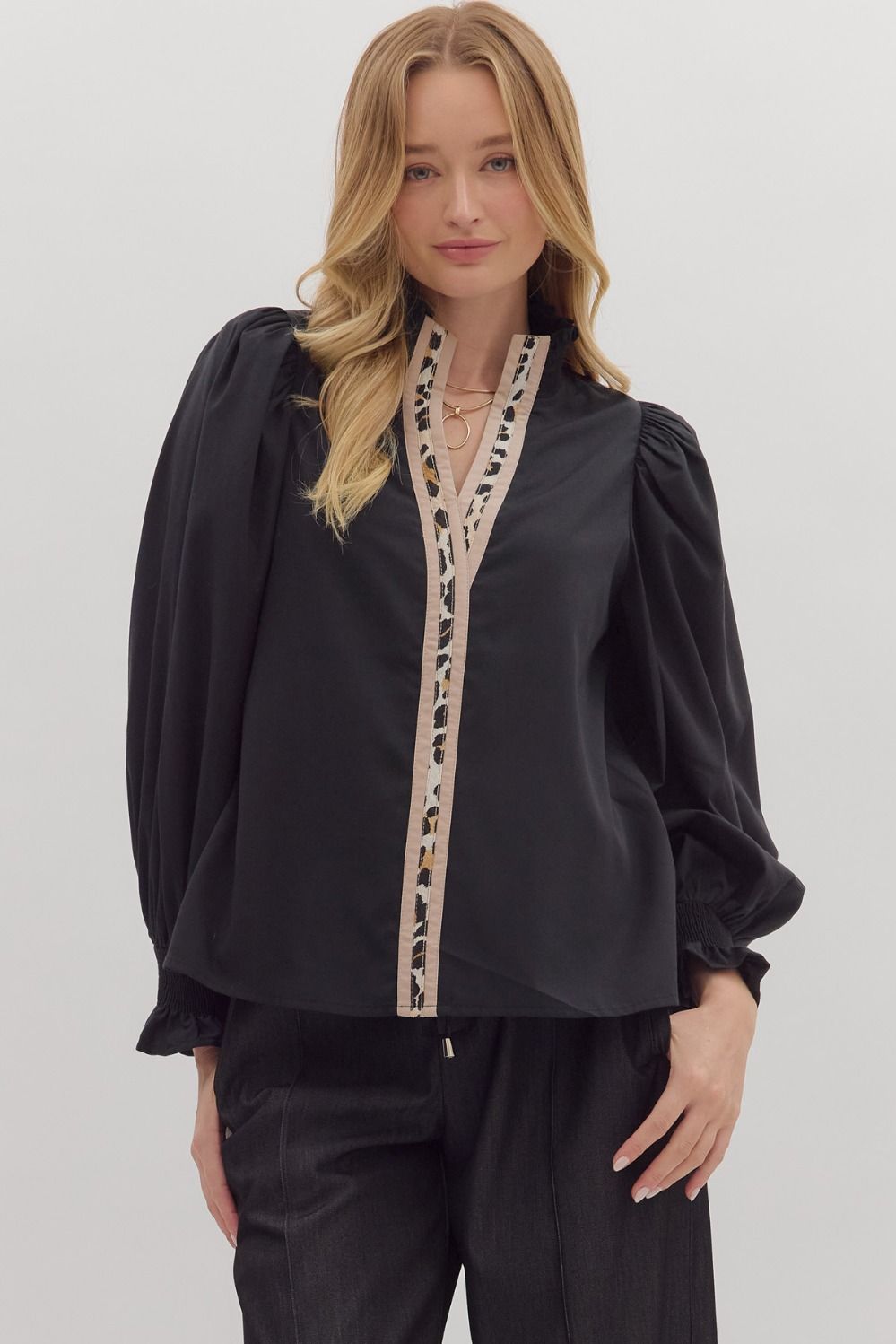 Onyx Leopard Top