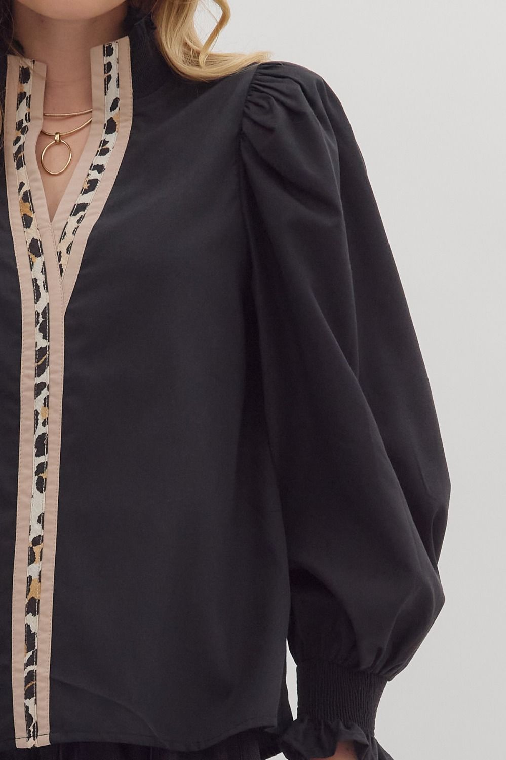 Onyx Leopard Top