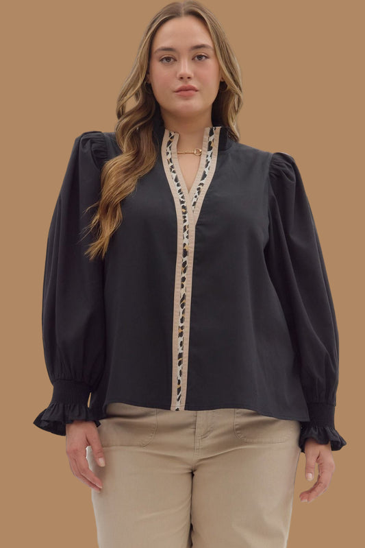 Onyx Leopard Top