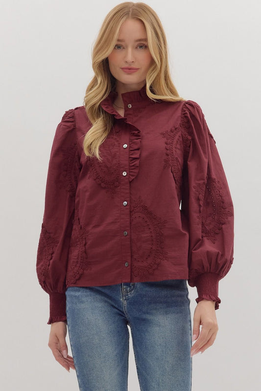 Blissful Burgundy Top