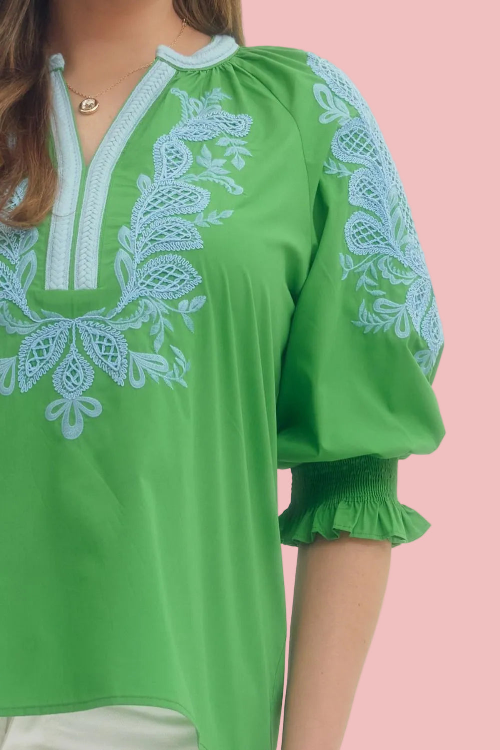 Bluebell Meadow 3/4 Sleeve Top