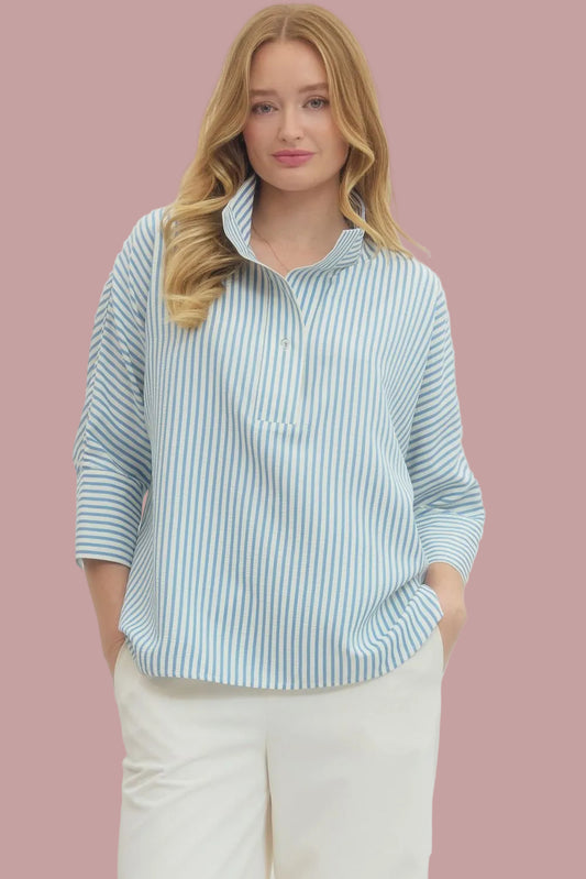 Blue Breeze Stripe Top
