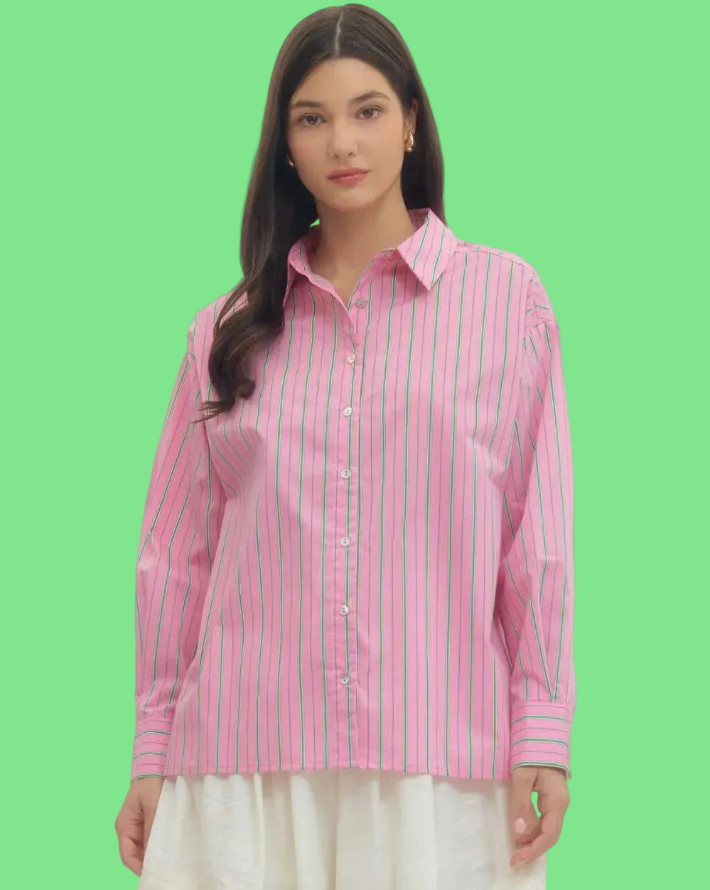 Strawberry Lime Stripe L/S Shirt