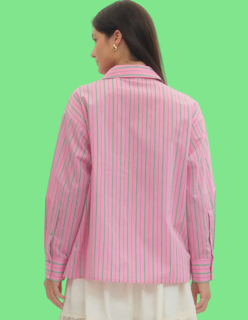 Strawberry Lime Stripe L/S Shirt