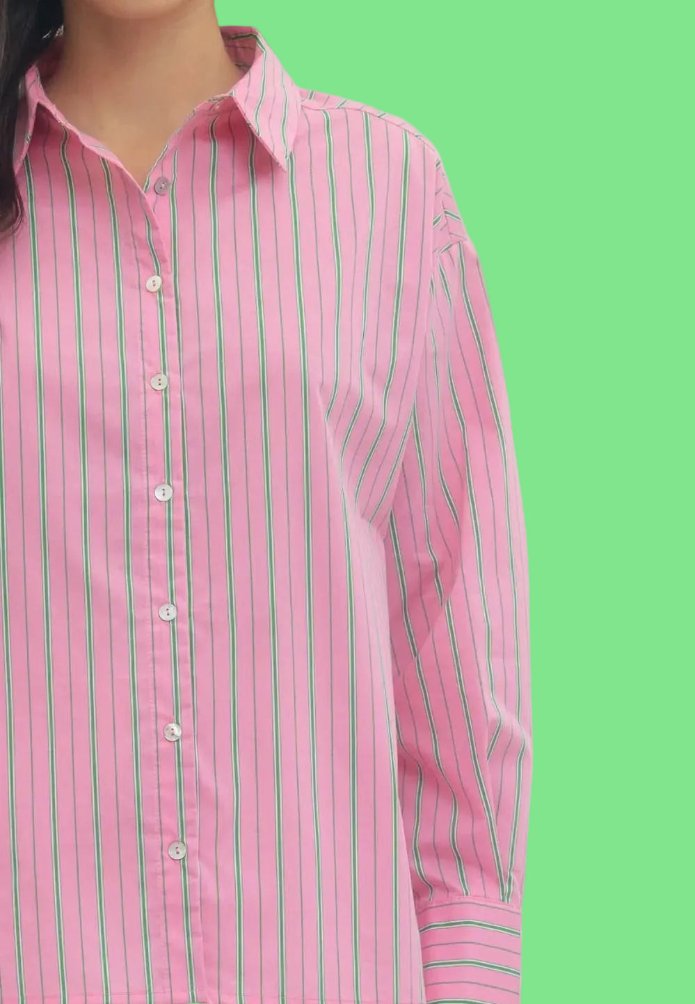 Strawberry Lime Stripe L/S Shirt