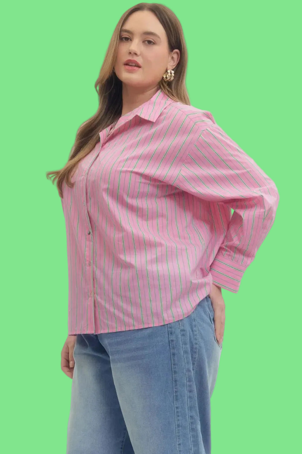Strawberry Lime Stripe L/S Shirt