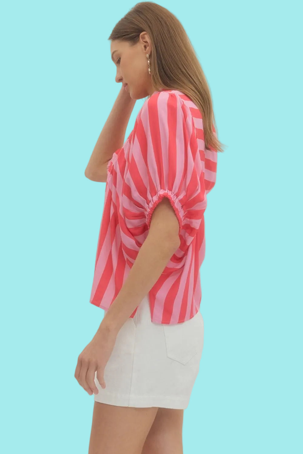 Spicy Pink Stripe Top