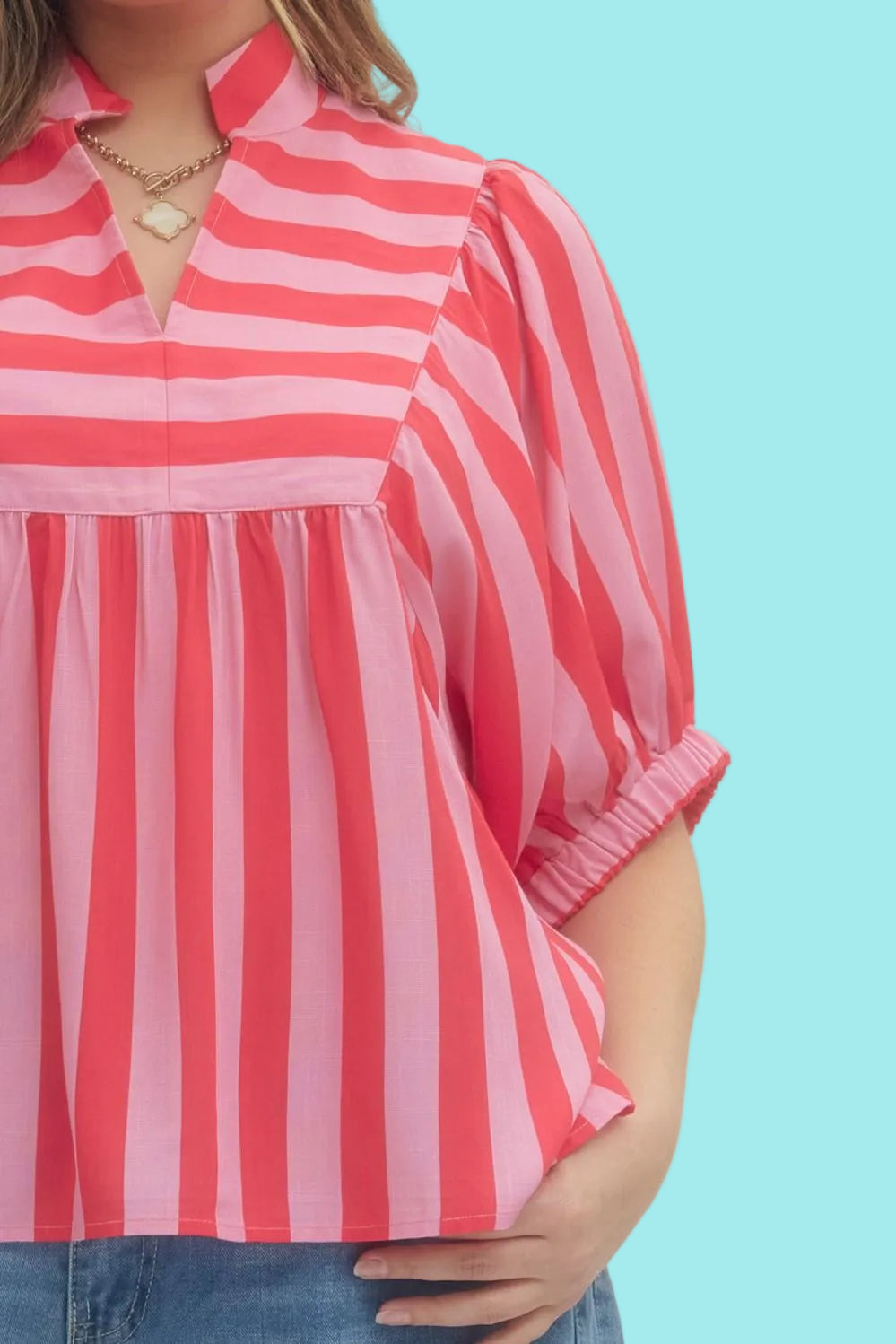 Spicy Pink Stripe Top