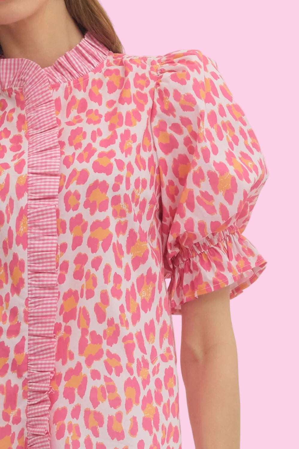 Pink Leopard Top