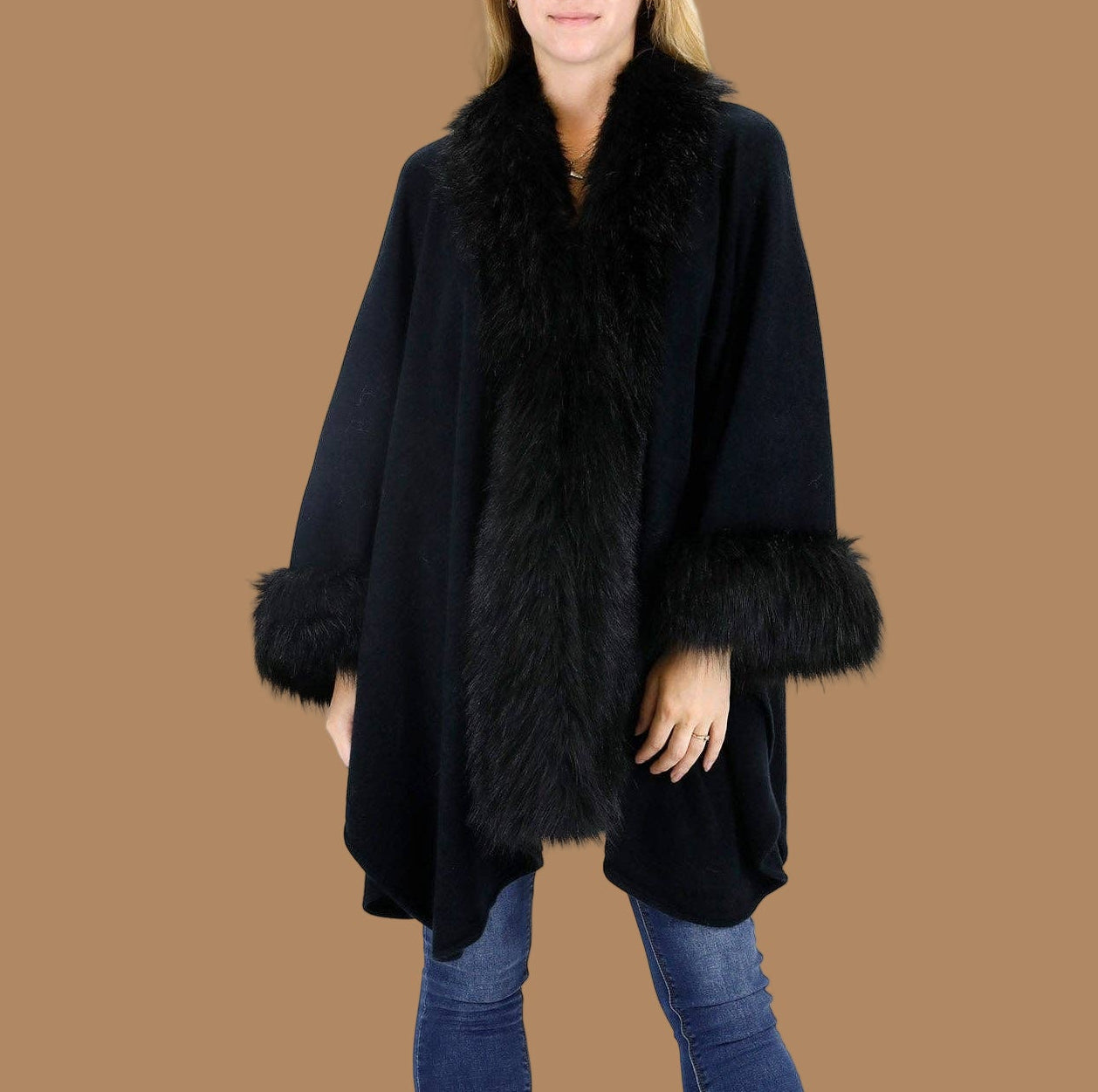 Black Fur Shawl