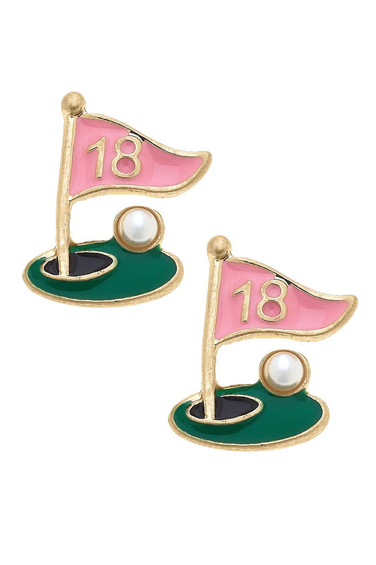 Albatross 18th Hole Enamel Stud