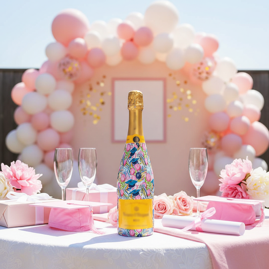 Pink Graduation Champagne Bottle Wrap