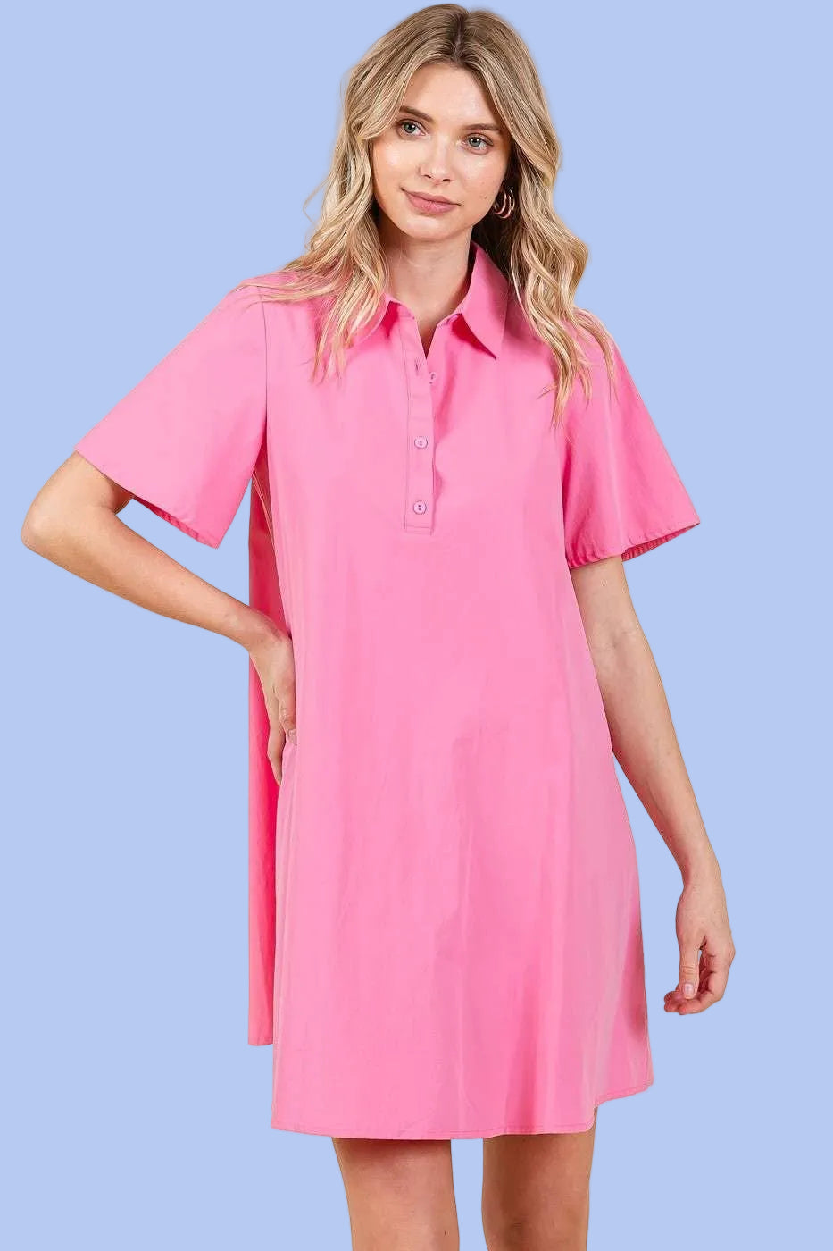 Azalea Pink Poplin Dress