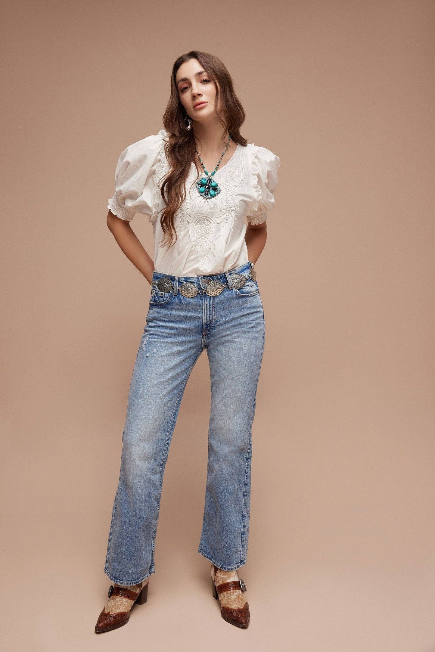 Bohera Abigail’s White Charm Lace Top