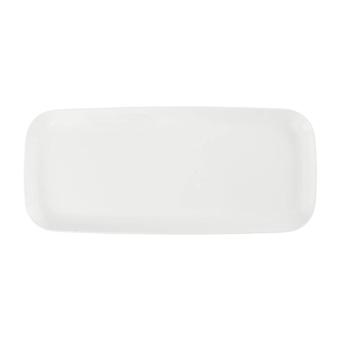 White 15" Melamine Rectangle Tray